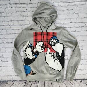 Dekryptic Kryptic x Popeye Hoody Mens Large Gray Augmented Reality Rhinestones